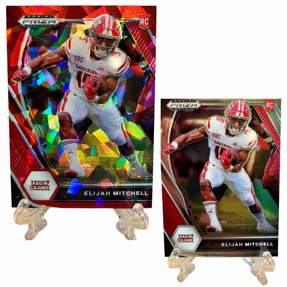 Elijah Mitchell Rookie 156 Panini Prizm Draft Picks Cracked Red Ice 2021 Rookies